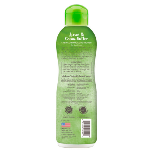 TropiClean Lime & Cocoa Butter Shed Control Conditioner for Pets, 20oz 2